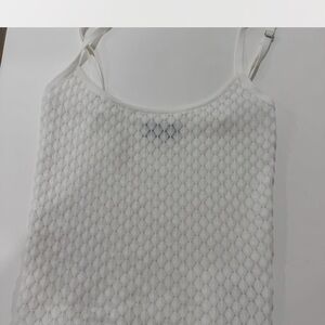 White Fox Boutique Textured White Tank Top